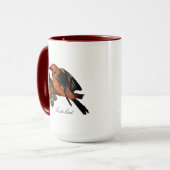 Cute Bright kleurrijke vogel en olie Mok (Voorkant links)