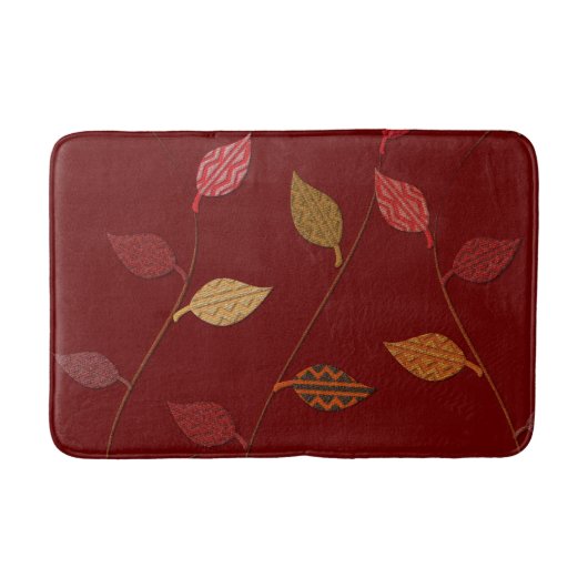 Cute Bright Leaves Bathmat Badmat (Voorkant)