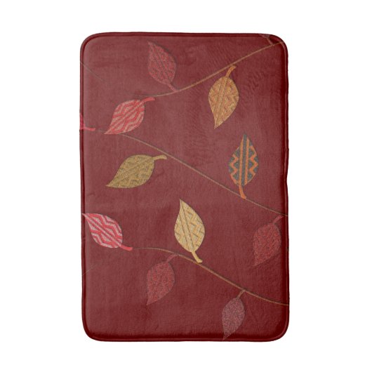 Cute Bright Leaves Bathmat Badmat (Voorkant Verticaal)