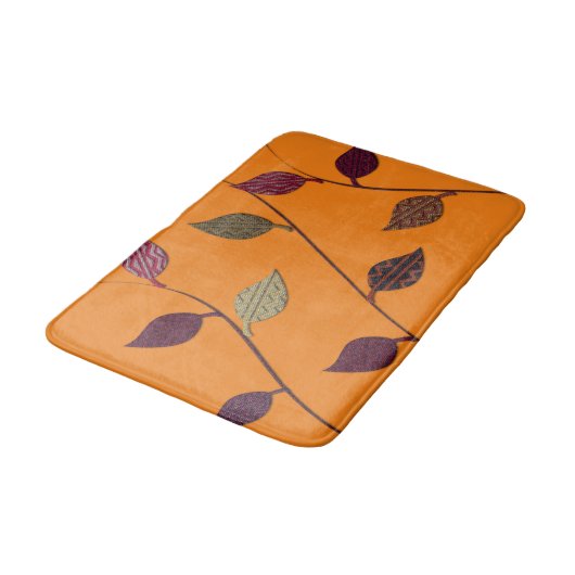 Cute Bright Leaves Bathmat Badmat (Gekanteld)