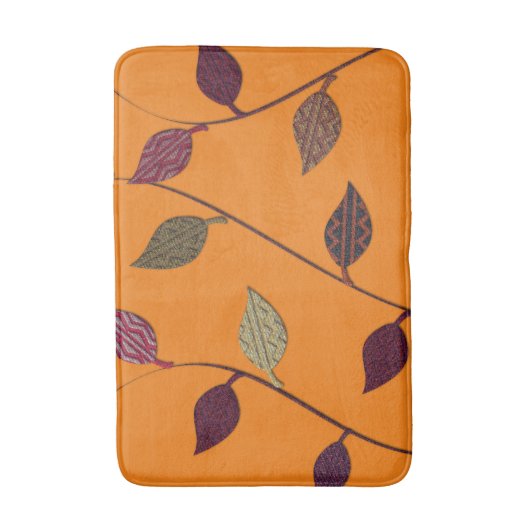 Cute Bright Leaves Bathmat Badmat (Voorkant Verticaal)
