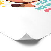 cute bright reindeer new year poster 2026 (Hoek)