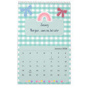 Cute Bright Ribbon & Flower Quote Calendar 2026 Kalender (Jan 2026)