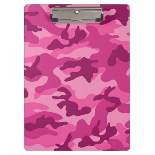 Cute Bright Roze Camo, Camouflage Klembord (Voorkant)