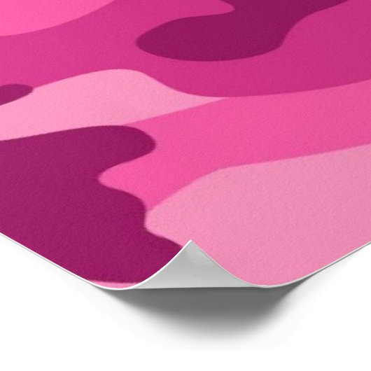 Cute Bright Roze Camo, Camouflage Poster (Hoek)