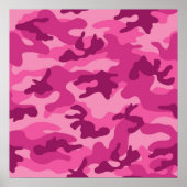 Cute Bright Roze Camo, Camouflage Poster (Voorkant)