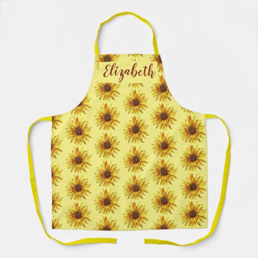 Cute Bright Yellow Sunflower Pattern Schort (Voorkant)