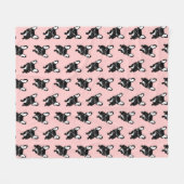 Cute brindle Frenchie is een dromer Fleece Deken (Voorkant (Horizontaal))