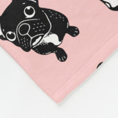 Cute brindle Frenchie is een dromer Fleece Deken (Hoek)