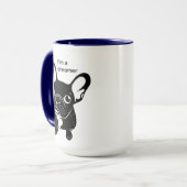 Cute brindle Frenchie is een dromer Mok (Voorkant links)