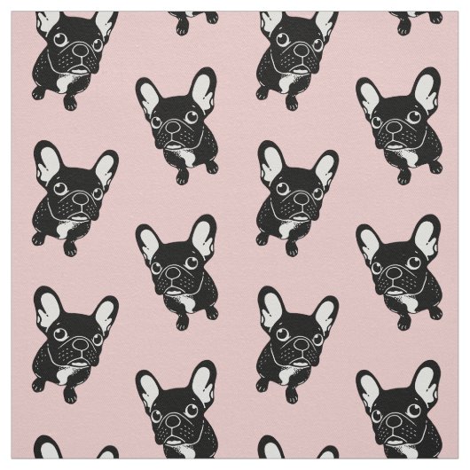 Cute brindle Frenchie is een dromer Stof (Swatch)