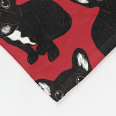 Cute Brindle Frenchie Puppy Fleece Deken (Hoek)