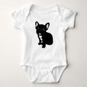 Cute Brindle Frenchie Puppy Romper (Voorkant)