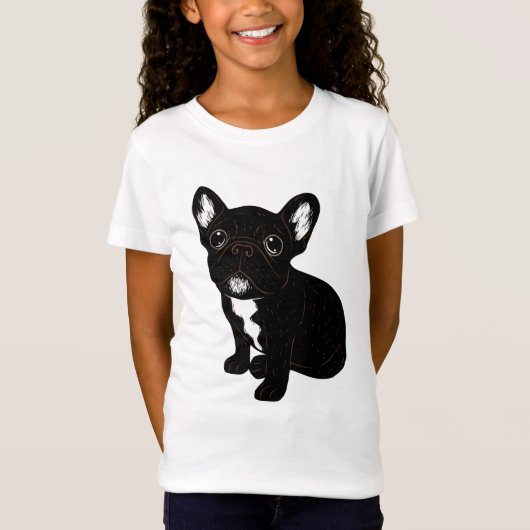 Cute Brindle Frenchie Puppy T-shirt (Voorkant)