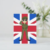Cute British Army Soldier Briefkaart (Staand voorkant)