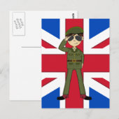 Cute British Army Soldier Briefkaart (Voorkant / Achterkant)