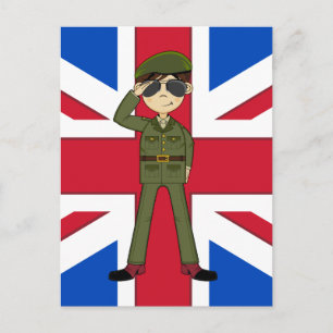 Cute British Army Soldier Briefkaart