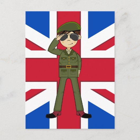 Cute British Army Soldier Briefkaart (Voorkant)