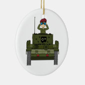 Cute British Army Soldier in Tank Ornament (Rechts)