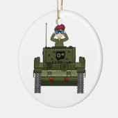Cute British Army Soldier in Tank Ornament (Links)