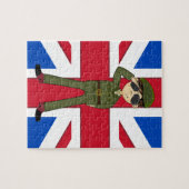 Cute British Army Soldier Jigzaag Puzzle Legpuzzel (Horizontaal)