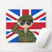 Cute British Army Soldier Mousepad Muismat (Met muis)
