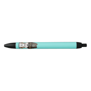 Cute British Bulldog Puppy Sheriff Zwarte Inkt Pen