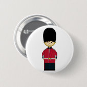 Cute British Royal Guard Badge Ronde Button 5,7 Cm (Voorkant /achterkant)
