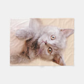 Cute British Shorthair Cat Fleece Deken (Voorkant (Horizontaal))