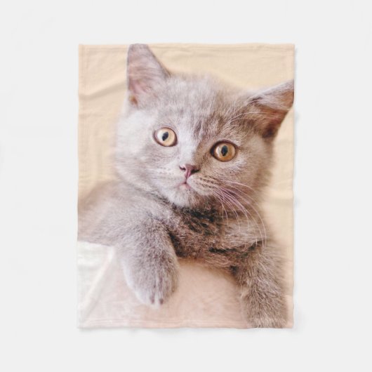 Cute British Shorthair Cat Fleece Deken (Voorkant)