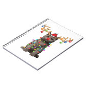 Cute British Shorthair Cat Funny Kerstfeestdag Notitieboek (Linkerzijde)