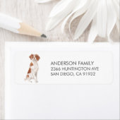 Cute Brittany Dog Return Address Label (Insitu)