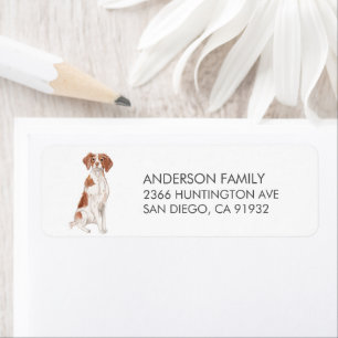 Cute Brittany Dog Return Address Label