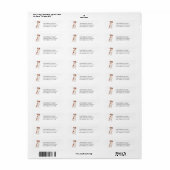 Cute Brittany Dog Return Address Label (Full Sheet)