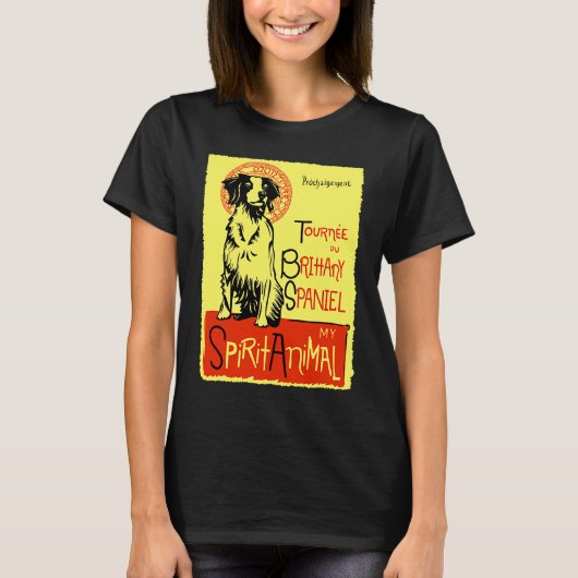 Cute Brittany Spaniel Dog Brittany Bird Dog T-shirt (Voorkant)