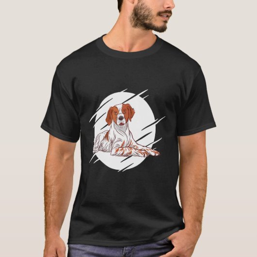 Cute Brittany Spaniel T-shirt (Voorkant)