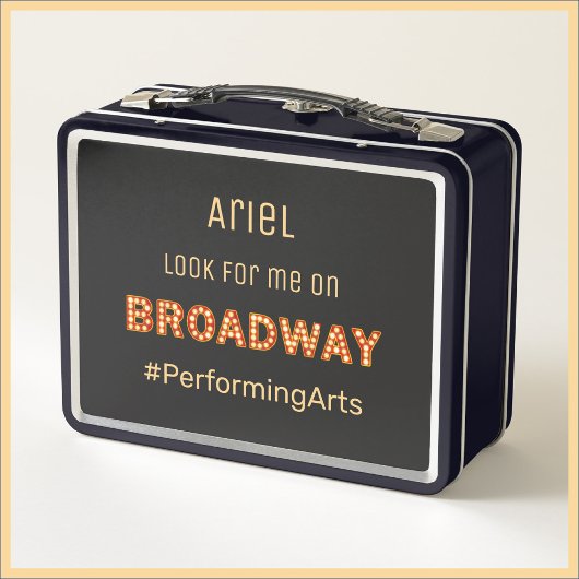 Cute Broadway Rising Star Metal Lunch Box