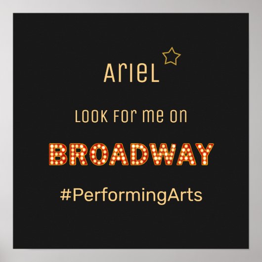 Cute Broadway Rising Star-Poster Poster (Voorkant)