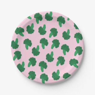 Cute Broccoli Paper Borden Papieren Bordje