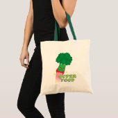 Cute Broccoli Vegetable Super food Canvas tas (Voorkant (product))