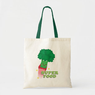 Cute Broccoli Vegetable Super food Canvas tas