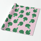 Cute Broccoli Wrapping Paper Cadeaupapier (Uitgerold)
