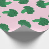 Cute Broccoli Wrapping Paper Cadeaupapier (Hoek)