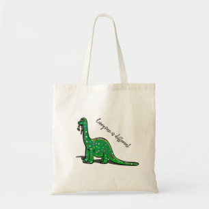 Cute Brontosaurus Dinosaur Boodschappentas Tote Bag
