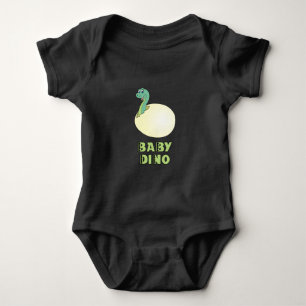 Cute Brontosaurus Dinosaur Egg Artwork Romper
