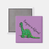 Cute Brontosaurus Dinosaur Magnet (Voorkant / Achterkant)
