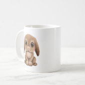Cute Brown Baby Bunny Koffiemok (Voorkant links)
