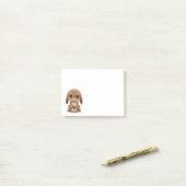 Cute Brown Baby Bunny Post-it® Notes (Op bureau)