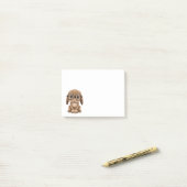 Cute Brown Baby Bunny Wearing Glasses Post-it® Notes (Op bureau)