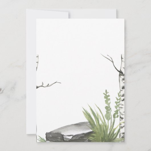 Cute Brown Baby Deer Waterverf 1e verjaardag Kaart (Achterkant)